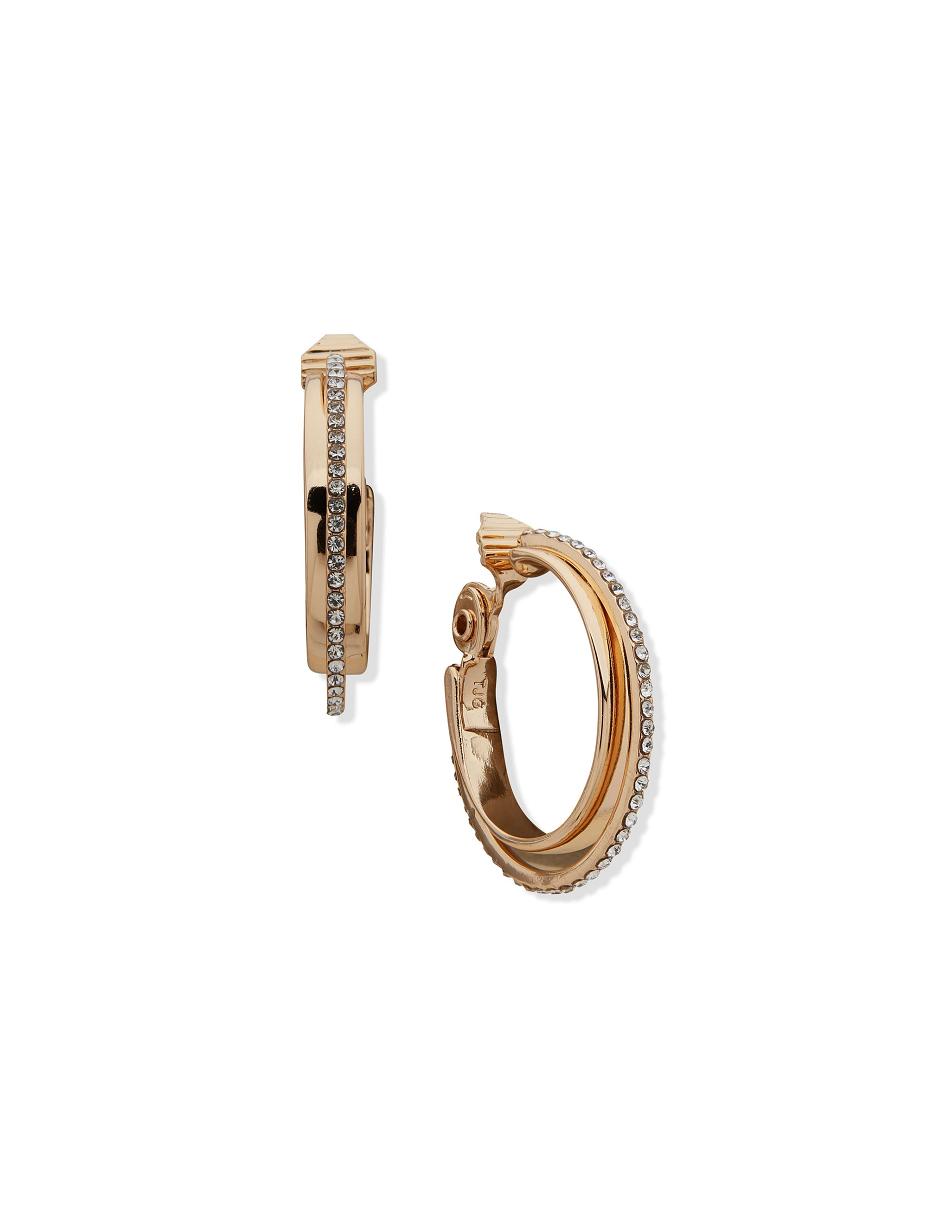 Anne Klein Clip On Hoop With Pave Clip øreringe Guld | TDKWZ23845