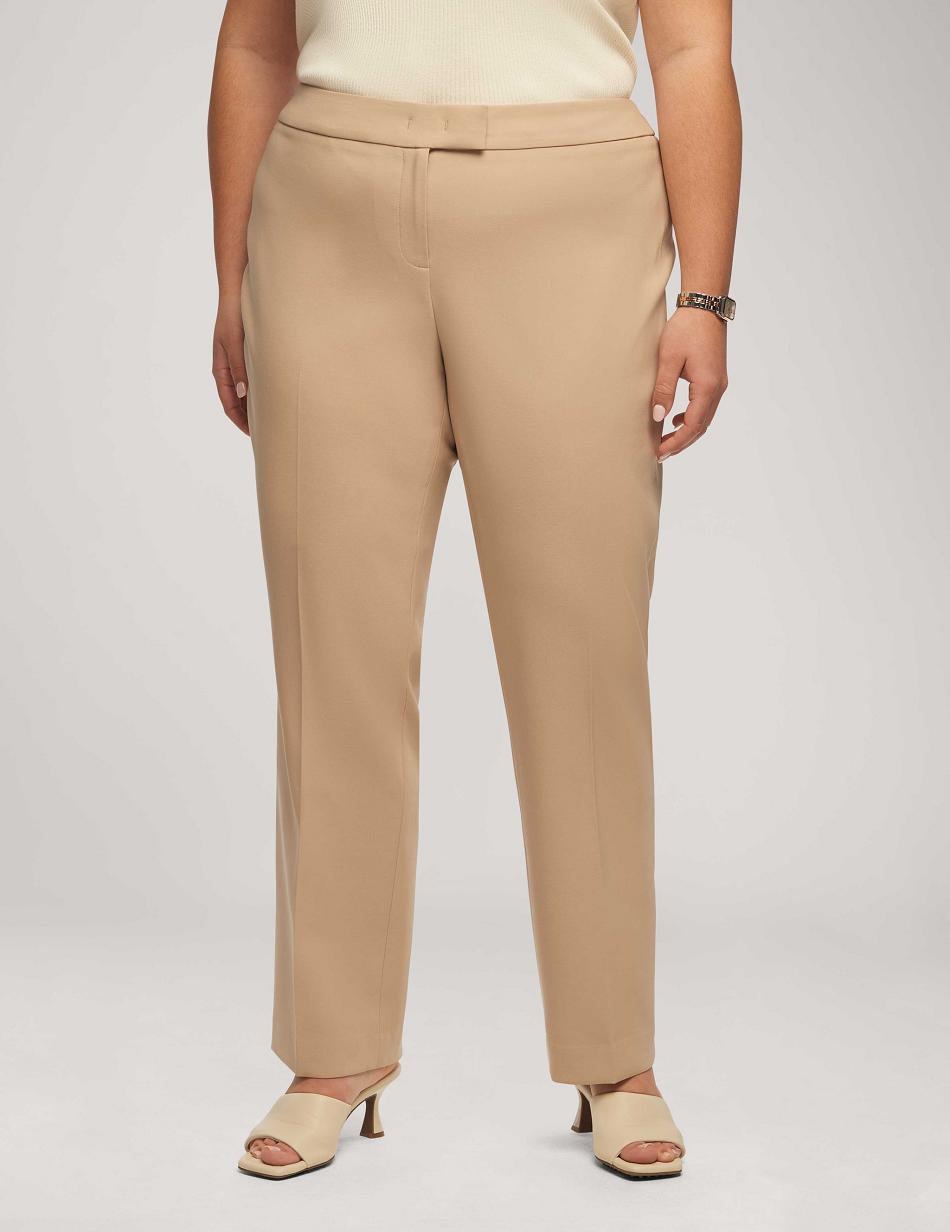 Anne Klein Contour Stretch Bowie Pant Plus Størrelse Beige | QDKWA93297