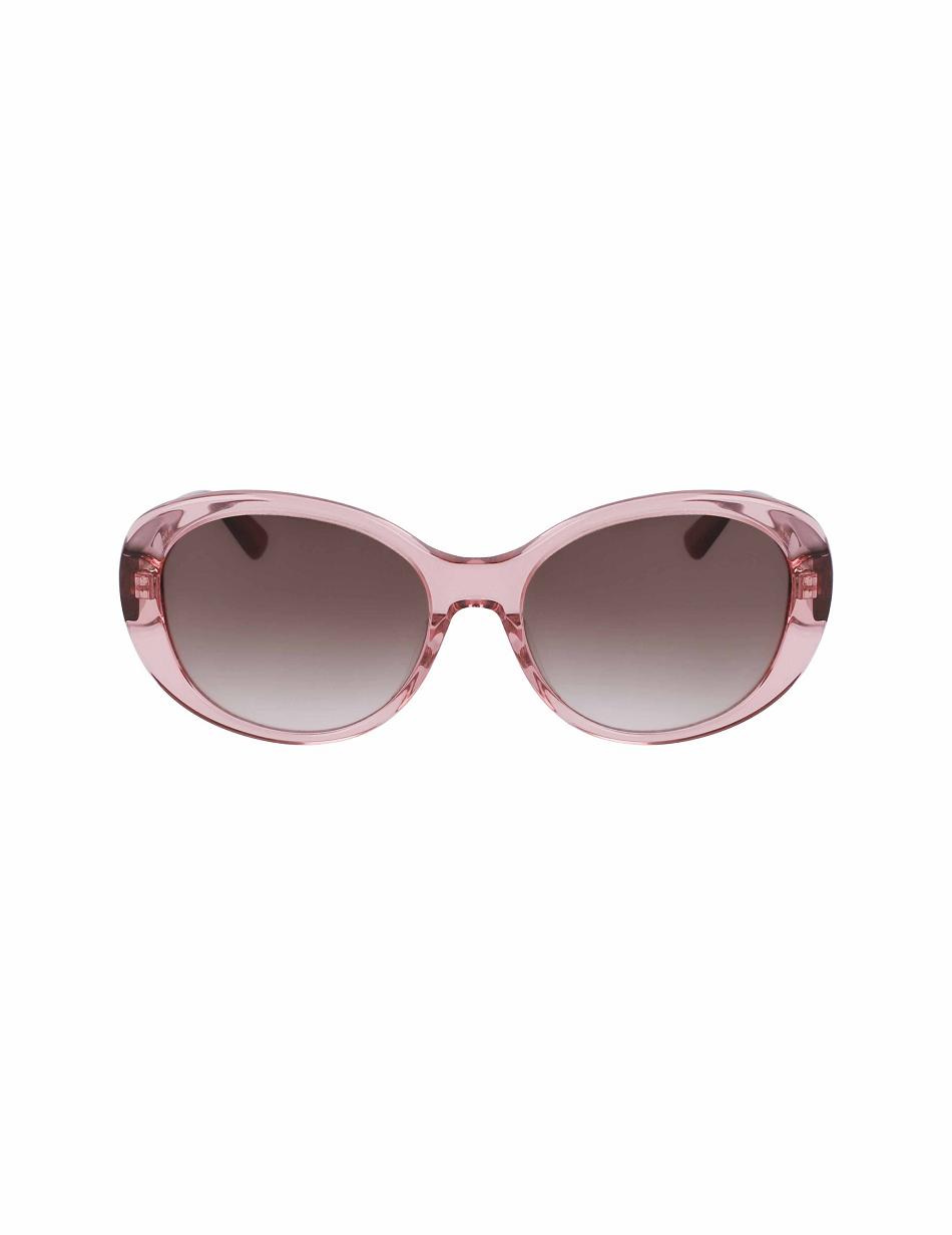 Anne Klein Crystal Glamorous Oval Sunglasses Best Bestsellere Grå Brune | DKJZR34679