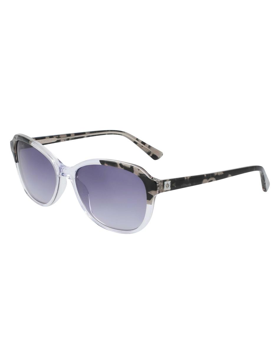 Anne Klein Crystal Oval Sunglasses Rund Grå | QDKWA26177