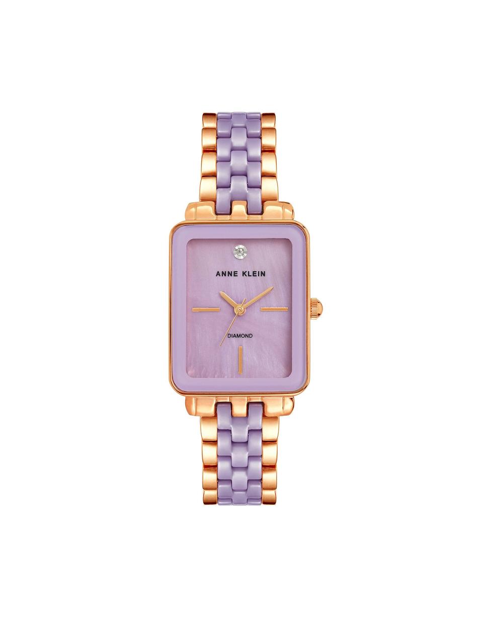 Anne Klein Diamond Dial Watch Keramik Lilla Guld | ZDKMJ68752