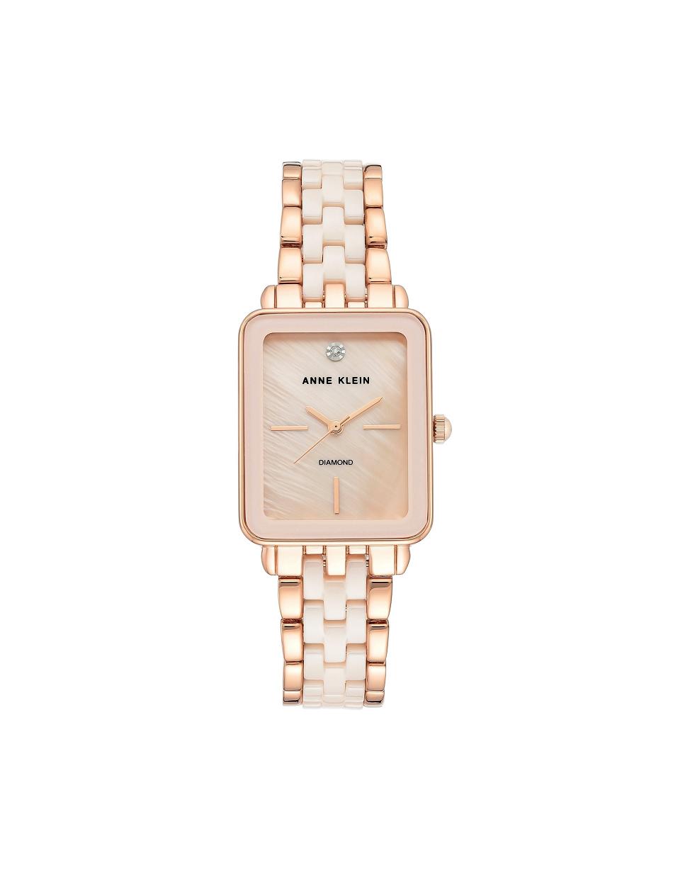 Anne Klein Diamond Dial Watch Keramik Lyserød | UDKND91436