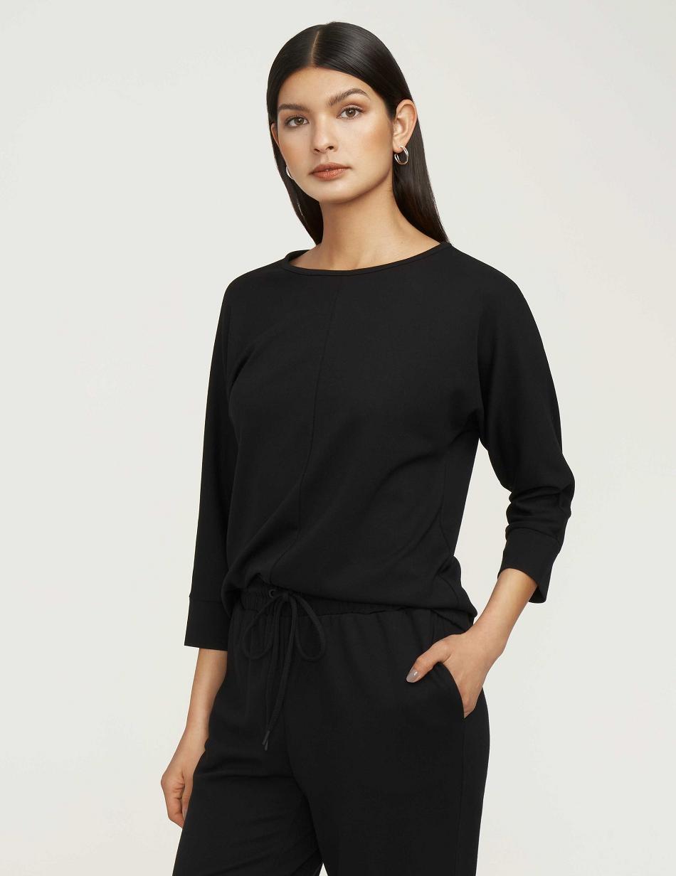 Anne Klein Dolman Seam Pullover Toppe Sort | BDKSO26776