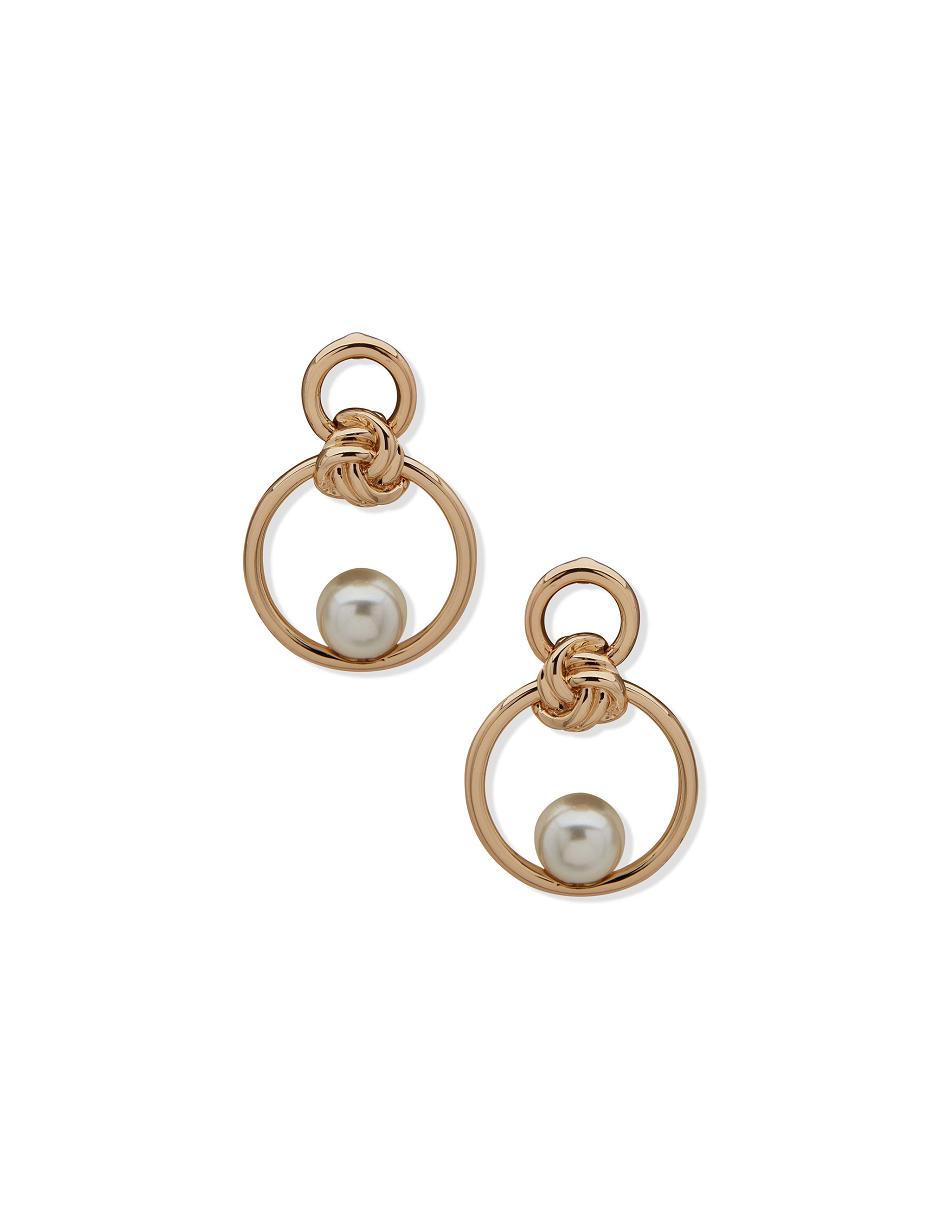 Anne Klein Double Drop Knot With Pearl Earring Guld | DKJZR36315