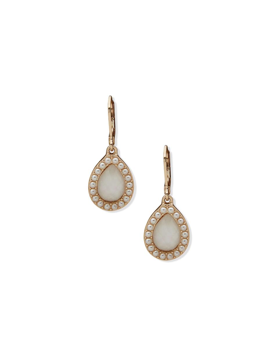 Anne Klein Drop with Pearl Halo Pierced Earring Guld | DKQAV85694