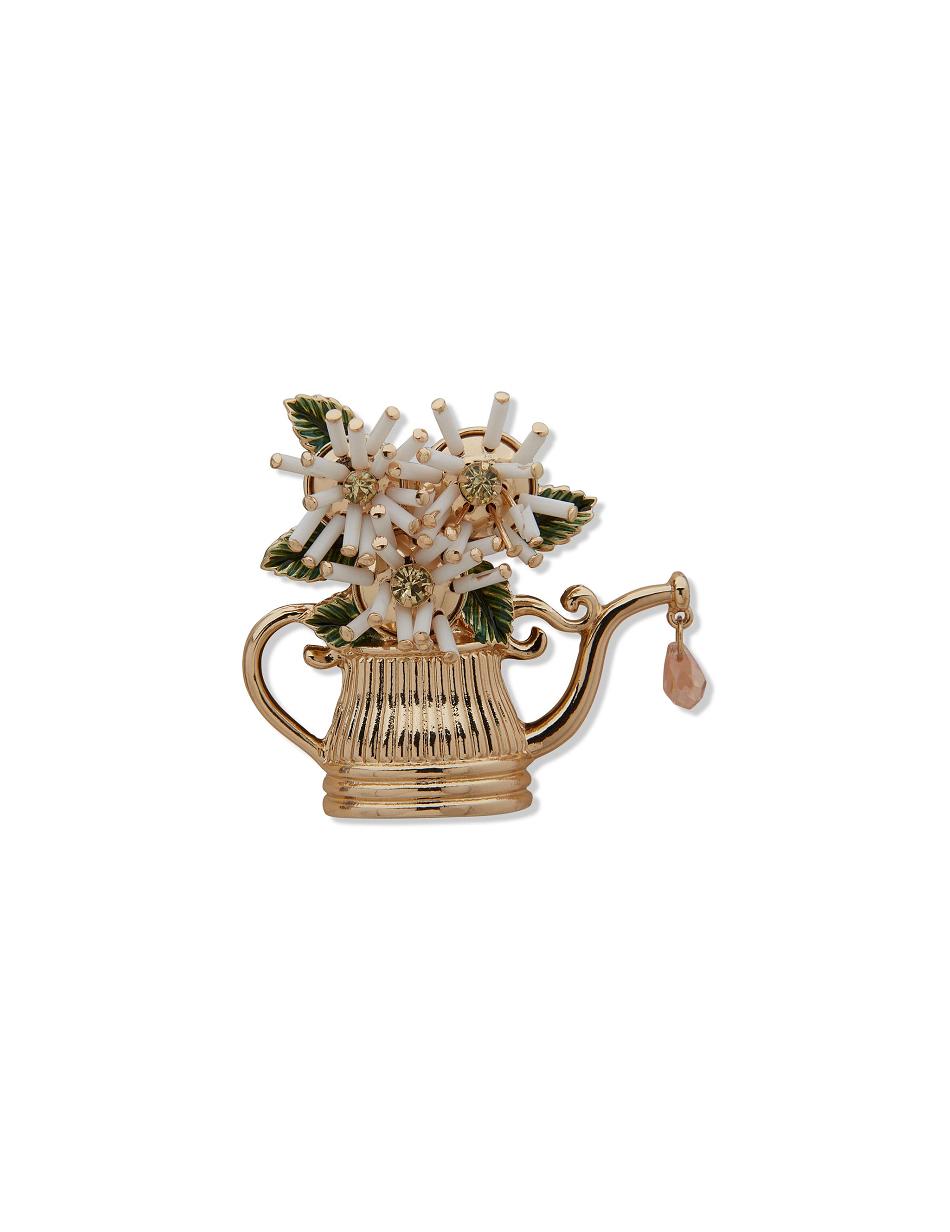 Anne Klein Flower Pot Pin in Gift Box Brocher Blomster Guld | DKEGJ68424