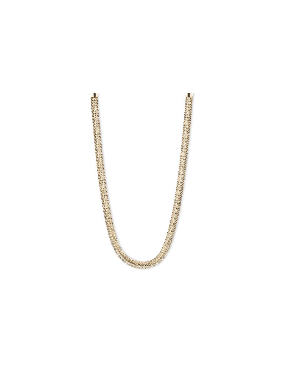 Anne Klein Herringbone Chain Halskæder Guld Sølv | YDKVQ81891