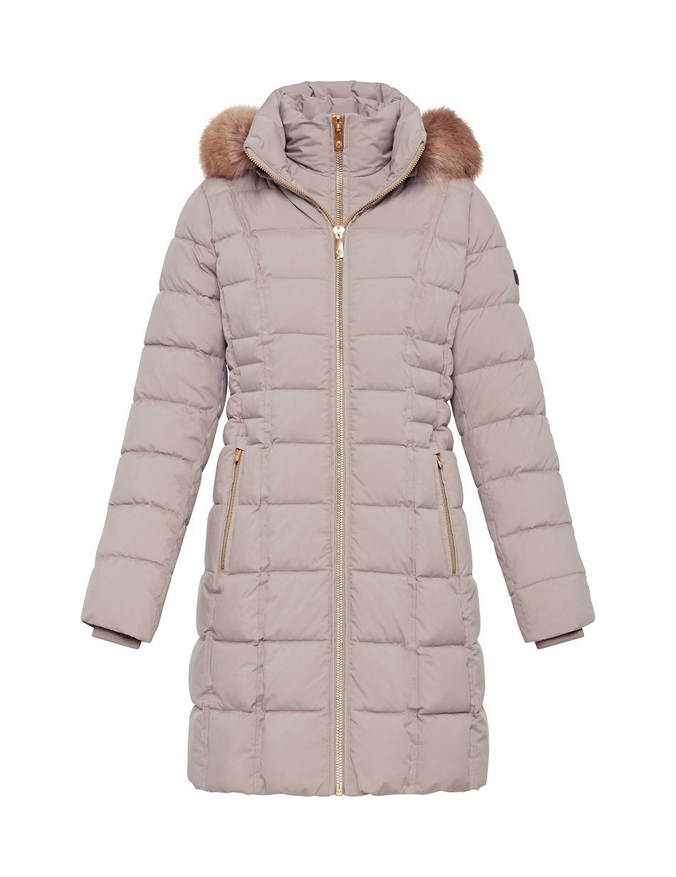 Anne Klein Hætte Puffer Coat Overtøj Grå | DKCVG15421