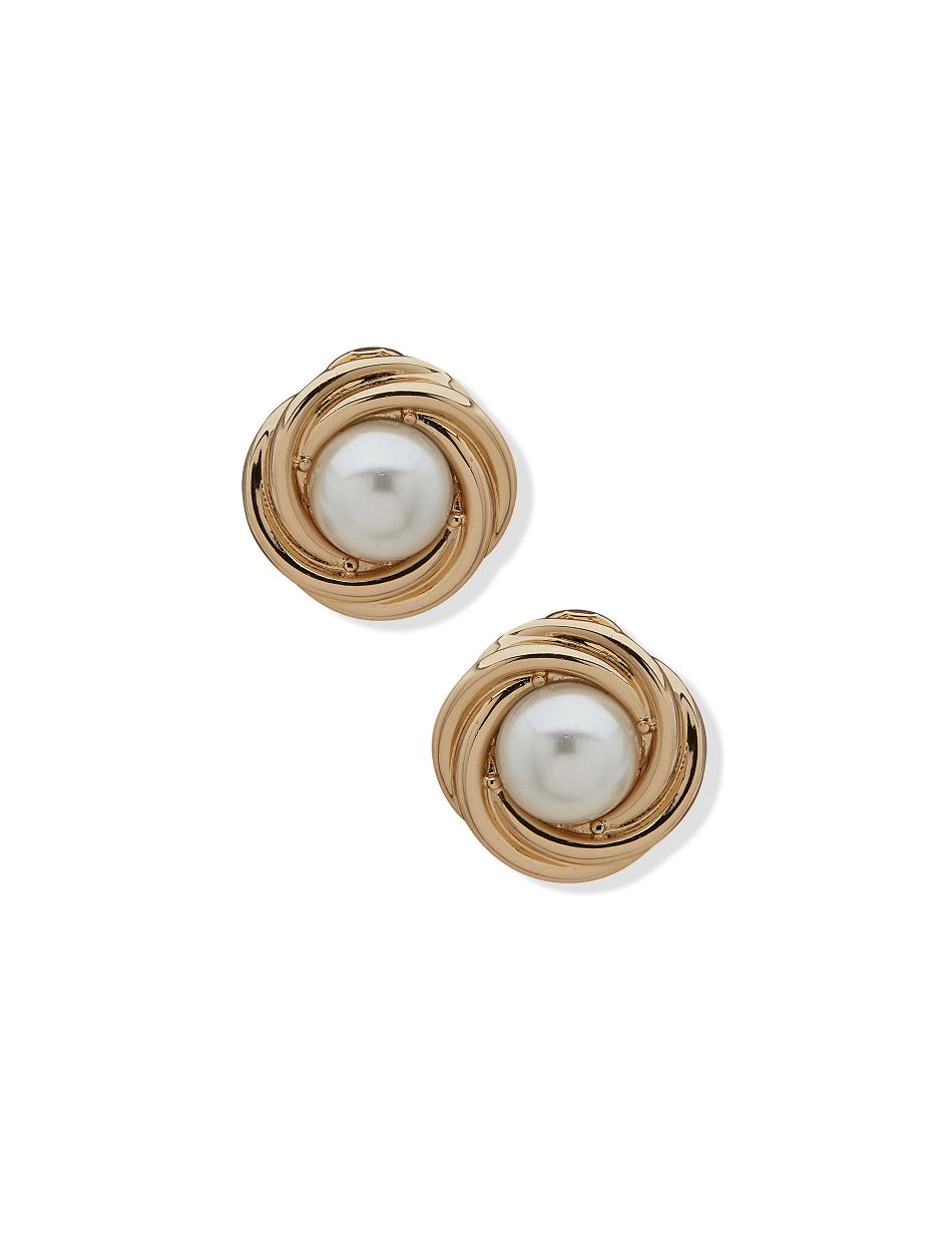 Anne Klein Knot Button Clip On Earring Guld | DKNEJ58477