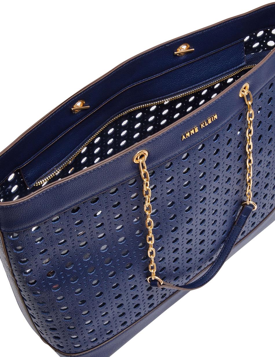 Anne Klein Large Perforated With Card Case Muleposer Blå | FDKUI72581