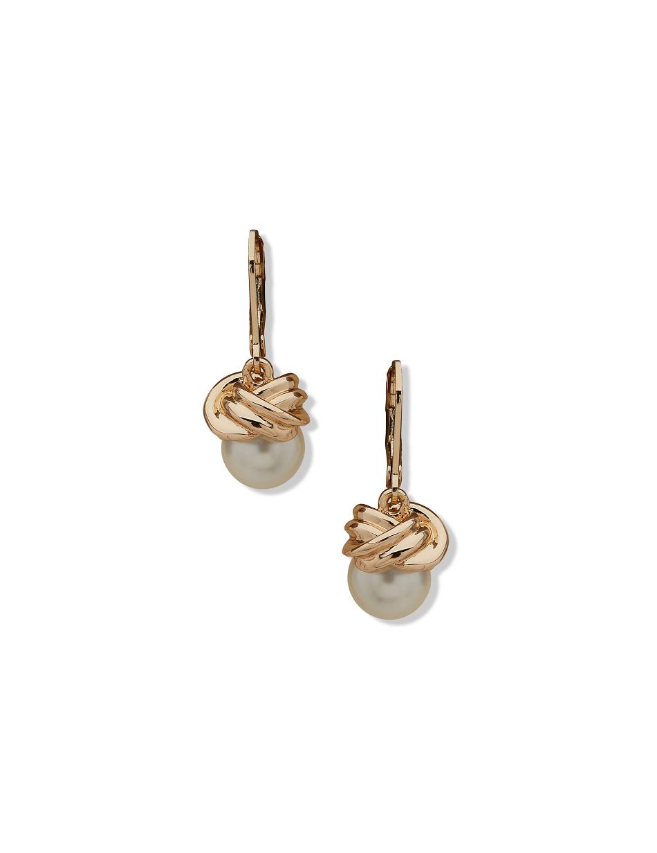 Anne Klein Levback Pearl Drop Earring Guld | DKJBT57272