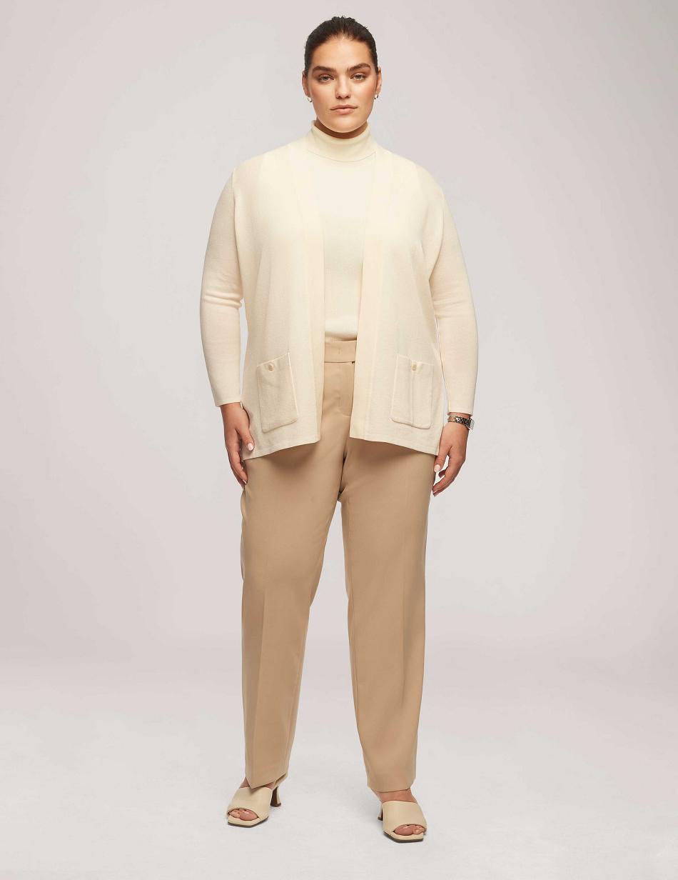 Anne Klein Malibu Cardigan Plus Størrelse Hvide | QDKWA97065