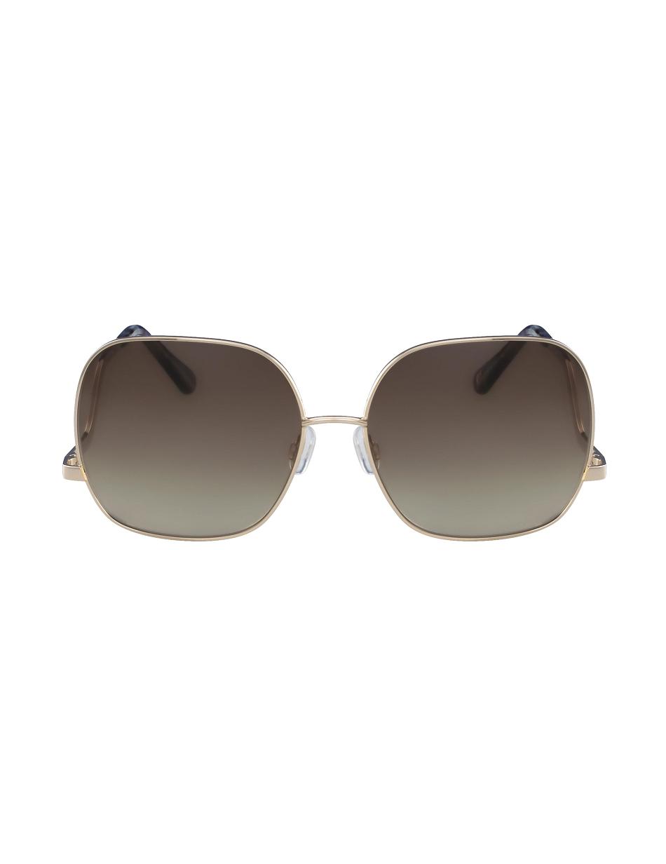 Anne Klein Metal Frame Sunglasses Firkant Grå Guld | DKEGJ97324