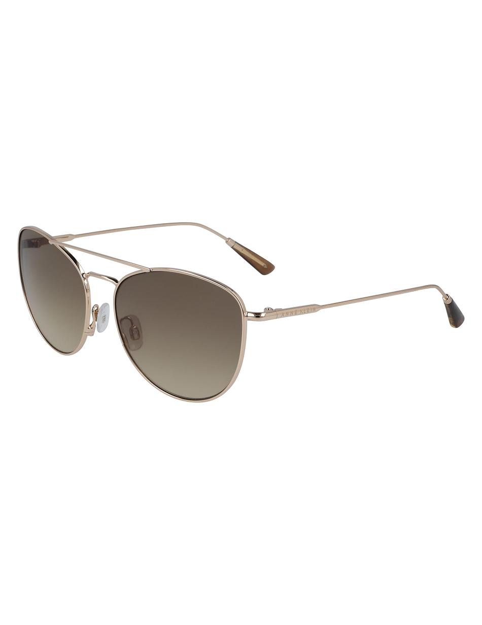 Anne Klein Metal Trendy Aviator Sunglasses Gennemsnitsstørrelse Guld | EDKHC30696