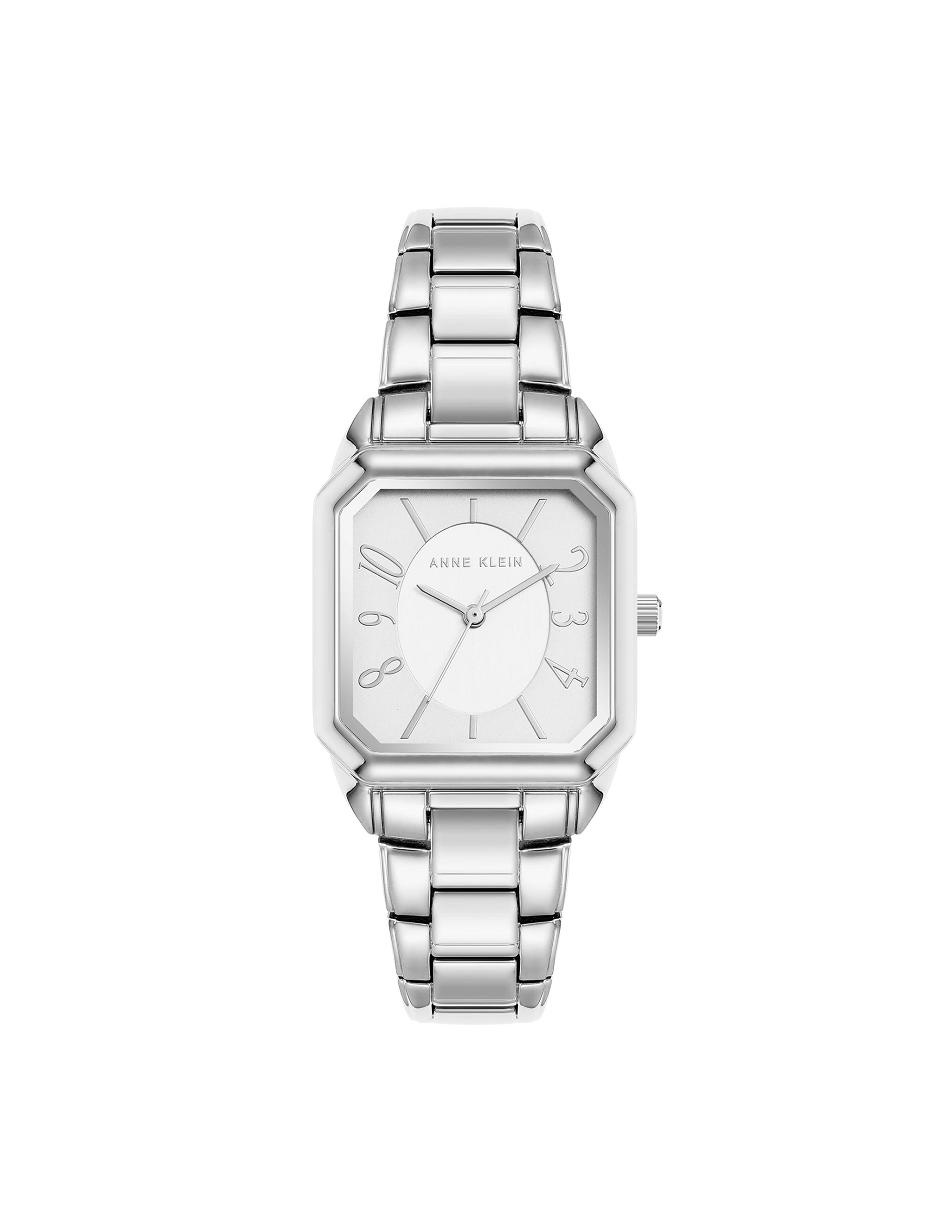 Anne Klein Modern Square Case Watch Metaller Sølv | DKCVG69970