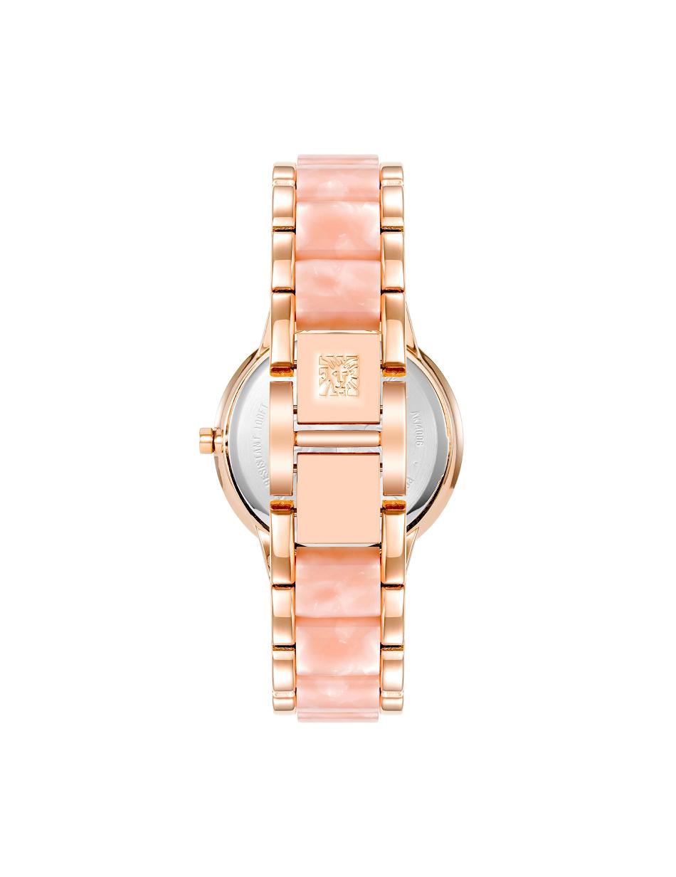 Anne Klein Patterned Mother of Pearl Dial Watch Metaller Lyserød | PDKQX73621