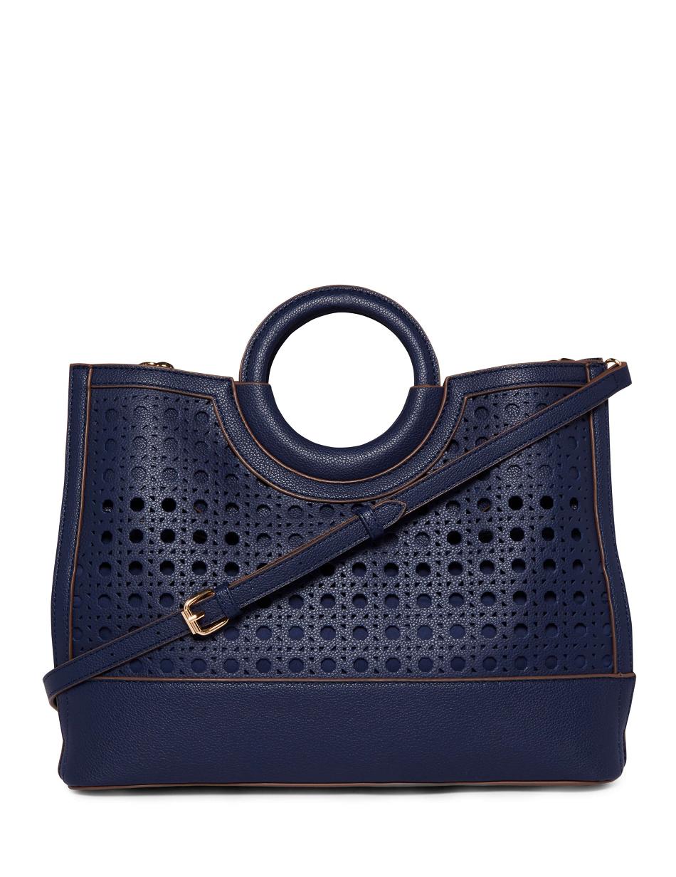 Anne Klein Perforated Rounded Top Handle Tasker Blå Blå | DDKKV64857