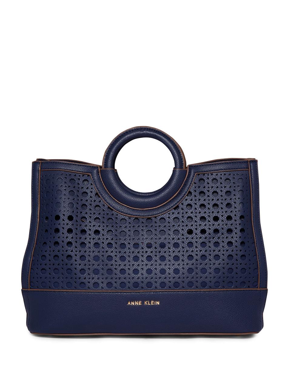 Anne Klein Perforated Rounded Top Handle Tasker Blå Blå | DDKKV64857