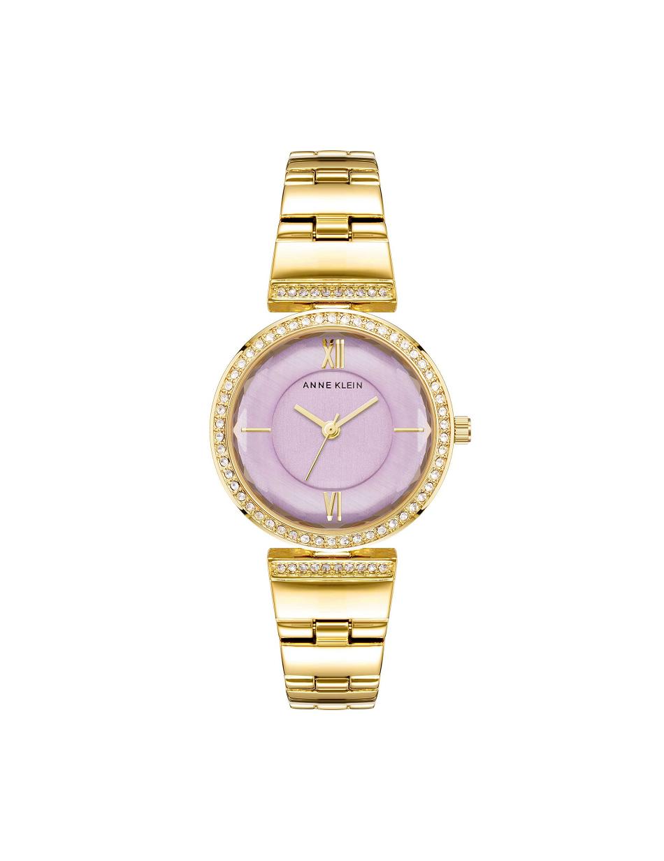 Anne Klein Premium Crystal Bracelet Watch Metaller Lavendel Guld | DKNEJ22449