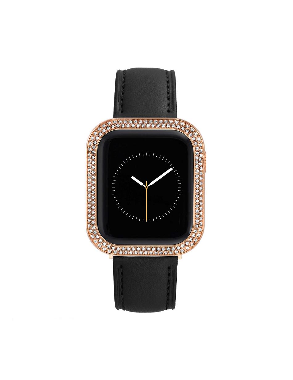 Anne Klein Premium Crystals Protective Case Cover for Apple Watch® Best Bestsellere Lyserød Guld | QDKWA29057