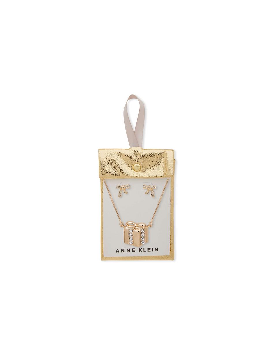 Anne Klein Present Pendant Earring Pouch Set Halskæder Guld | DDKVO84961