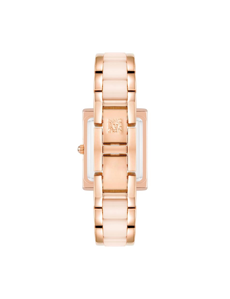 Anne Klein Rectangular Case Bracelet Watch Keramik Lyserød | DKCVG26386