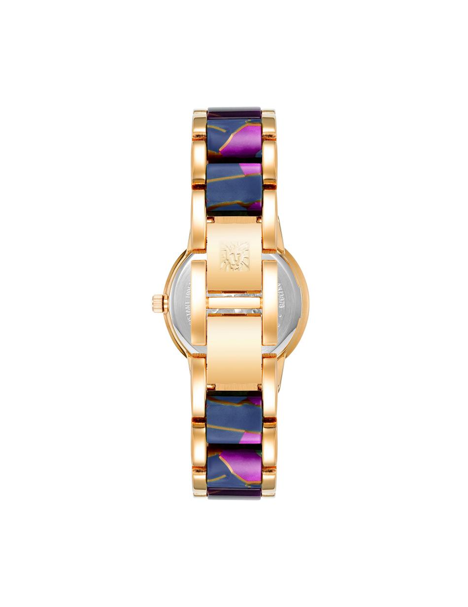 Anne Klein Resin Link Bracelet Watch Metaller Mørkeblå Lilla | TDKPQ81651