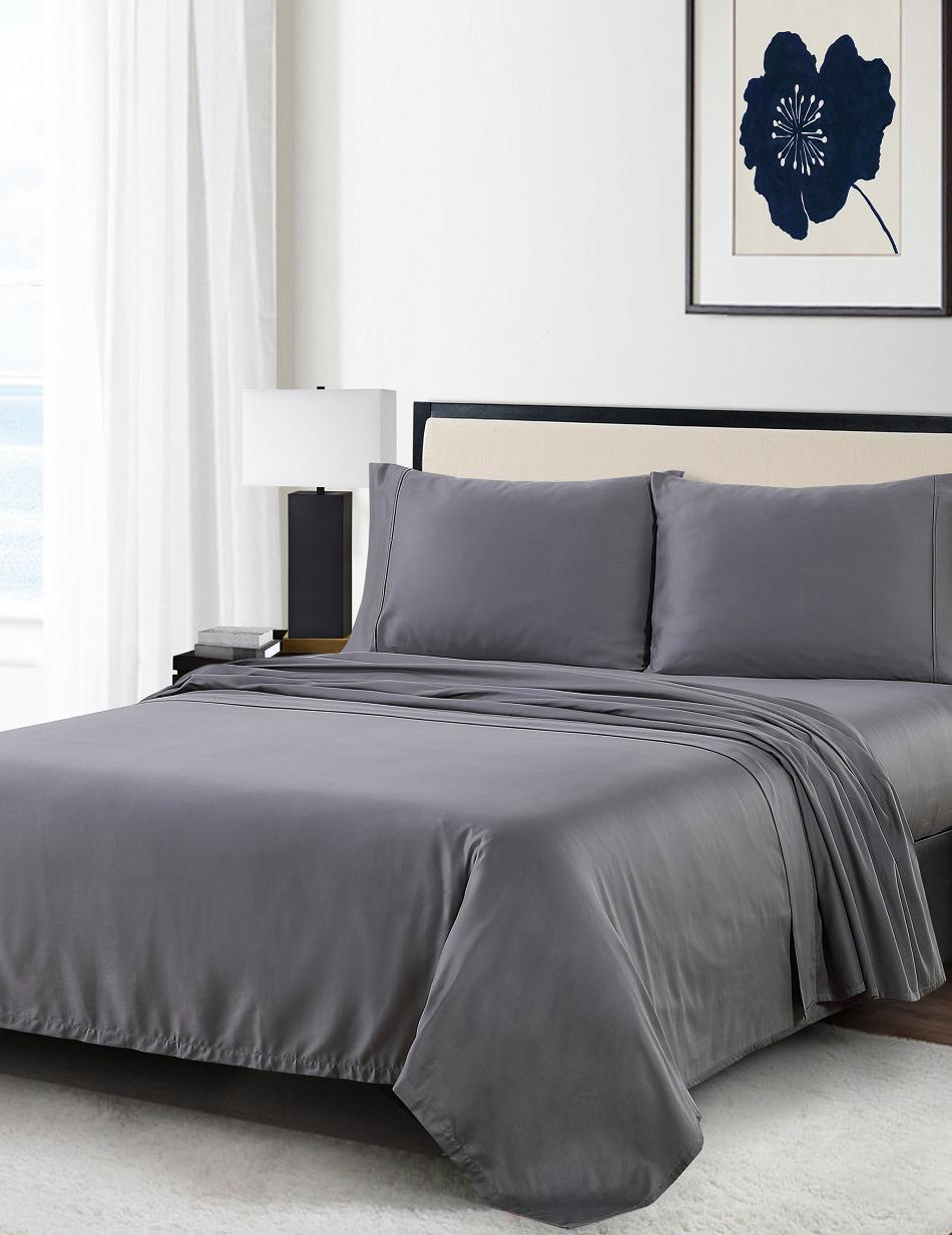 Anne Klein Reverie Anti-Microbial Sheet Set Sengetøj Grå | MDKHR80696