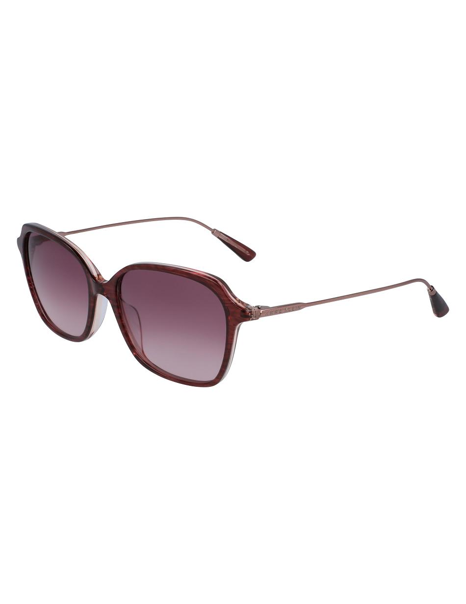 Anne Klein Rounded Square Sunglasses Smal størrelse Bordeaux | DKICD91853