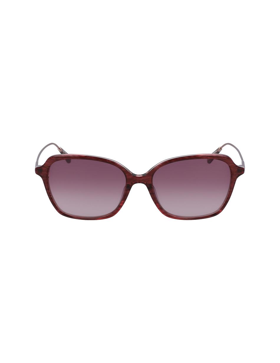 Anne Klein Rounded Square Sunglasses Smal størrelse Bordeaux | DKICD91853