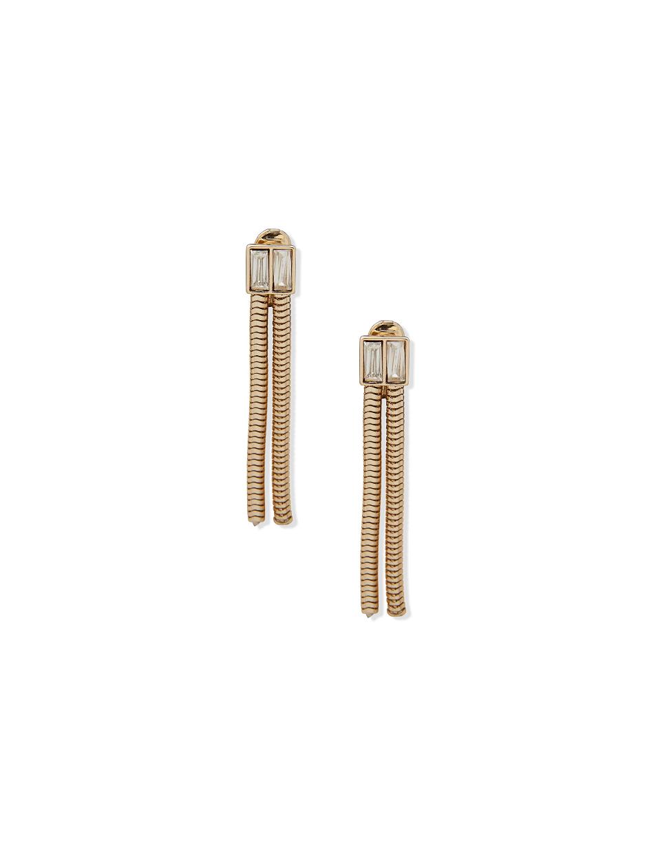 Anne Klein Snake Chain Linear Clip Earring Slangeprint Guld | DKICD82302