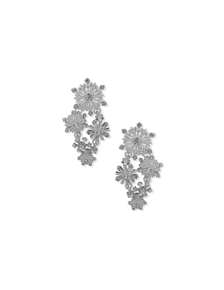 Anne Klein Snowflake Statement Post Drop Gennemborede øreringe Sølv | UDKND96024