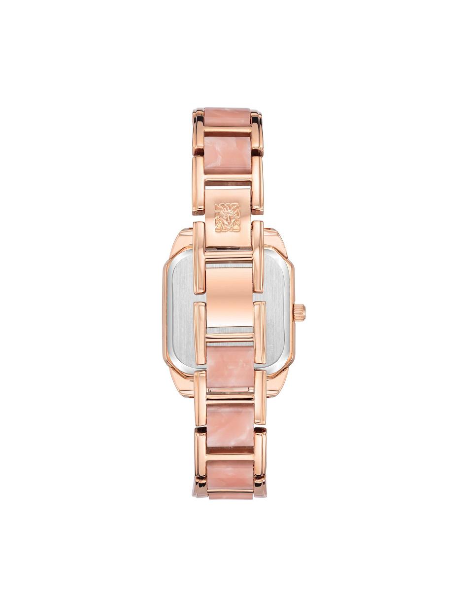 Anne Klein Square Case Resin Link Bracelet Watch Metaller Lyserød Guld Lyserød | DKJVR24195