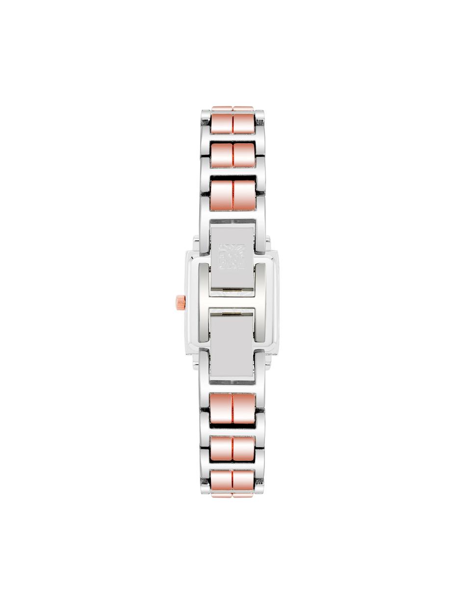 Anne Klein Square Case Two-Tone Bracelet Watch Metaller Sølv Lyserød Guld | DKJZR81654