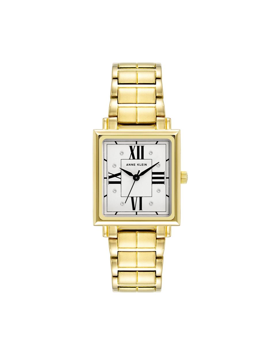 Anne Klein Square Crystal Accented Dial Watch Metaller Guld | DKXBR61354