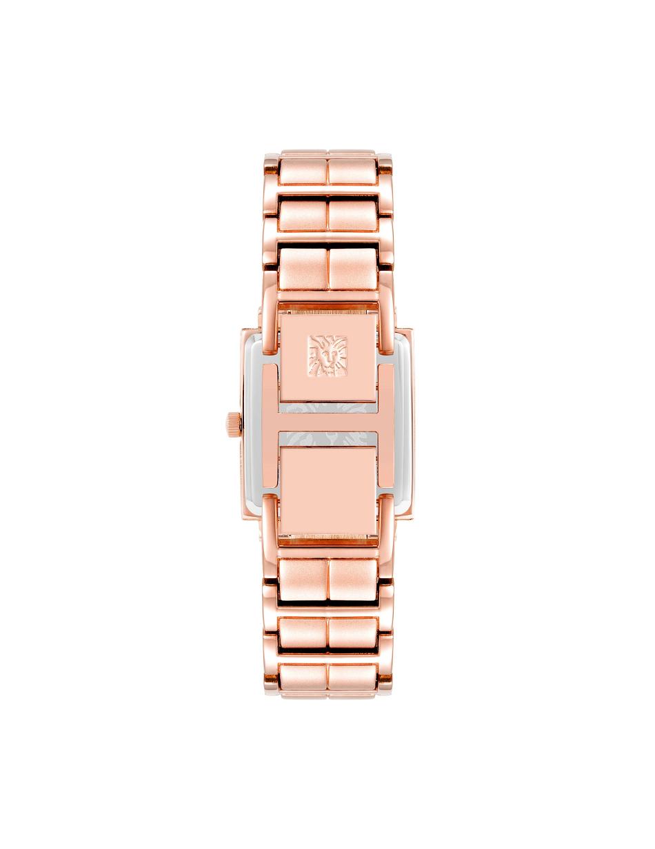 Anne Klein Square Crystal Accented Dial Watch Metaller Lyserød Guld | YDKVQ89999