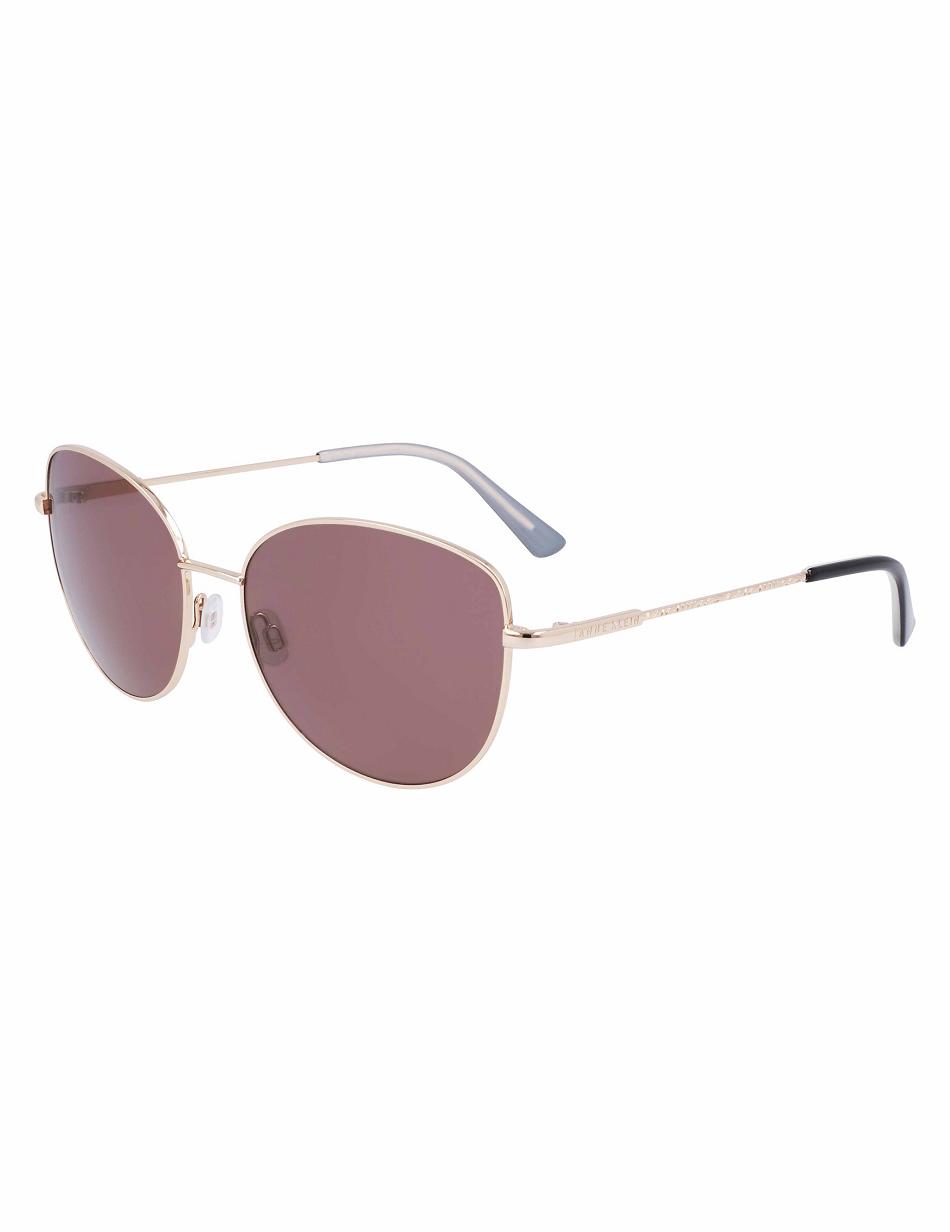 Anne Klein Trendy Round Sunglasses Gennemsnitsstørrelse Guld | ADKWC86951