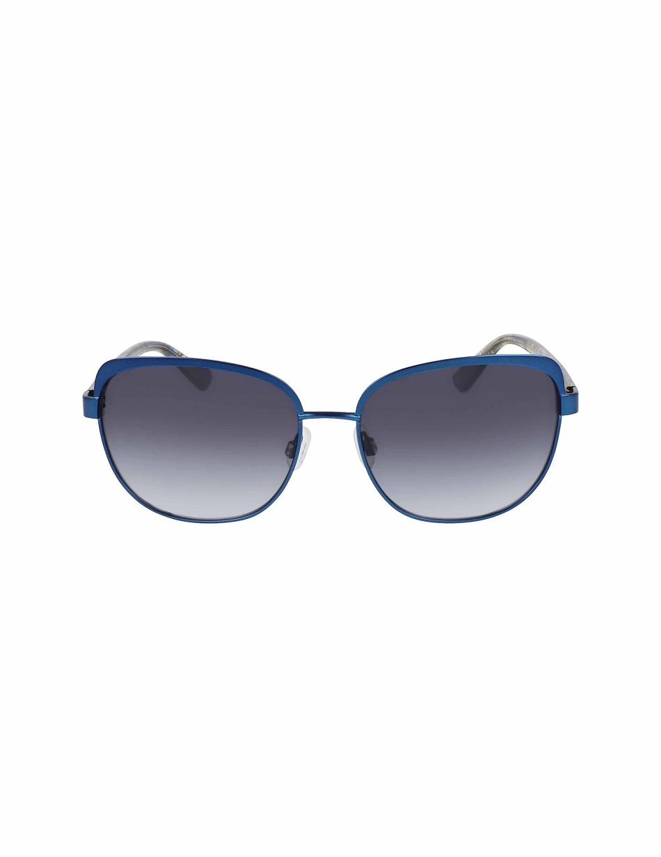 Anne Klein Uplifting Square Sunglasses Gennemsnitsstørrelse Mørkeblå | DKDFL37804