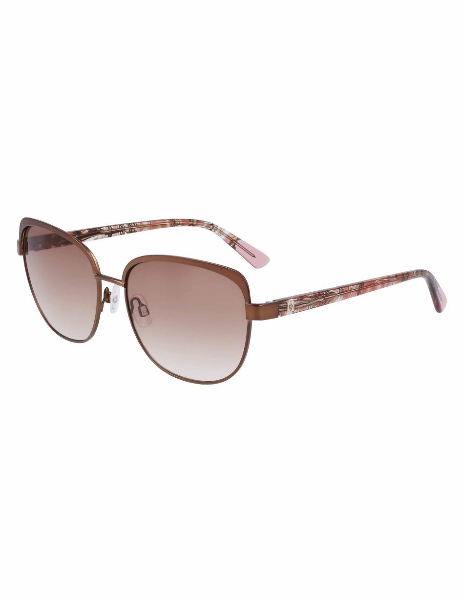 Anne Klein Uplifting Square Sunglasses Gennemsnitsstørrelse Beige | UDKND81546