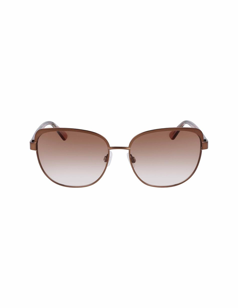 Anne Klein Uplifting Square Sunglasses Gennemsnitsstørrelse Beige | UDKND81546