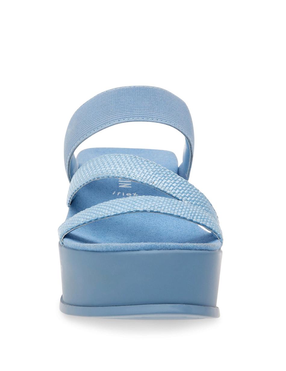 Anne Klein Velma Flatform Sandal Kilehæl Sko Blå | ADKWC29348