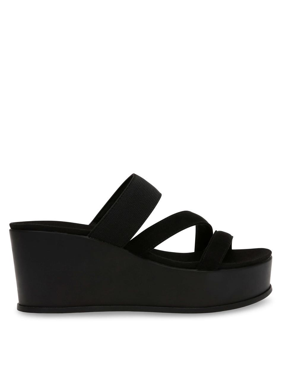 Anne Klein Velma Flatform Sandal Kilehæl Sko Sort | LDKSX65636